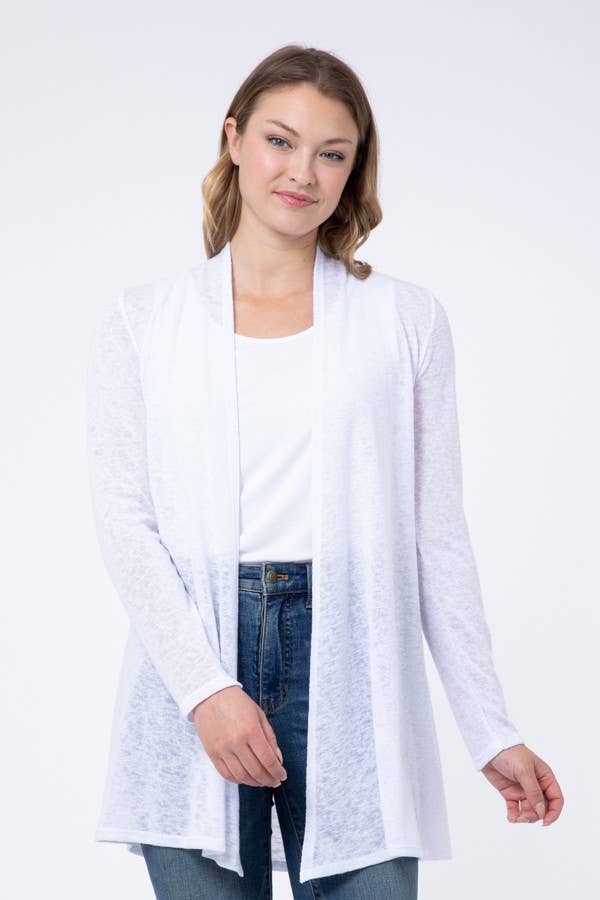 White Lightweight Cardigan