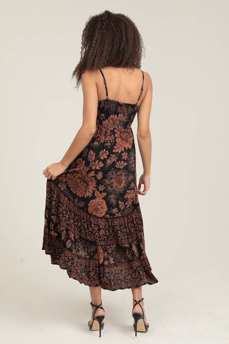 Strappy Fall Floral Dress