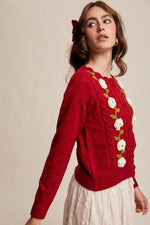 Handmade Crochet Flower Cardigan