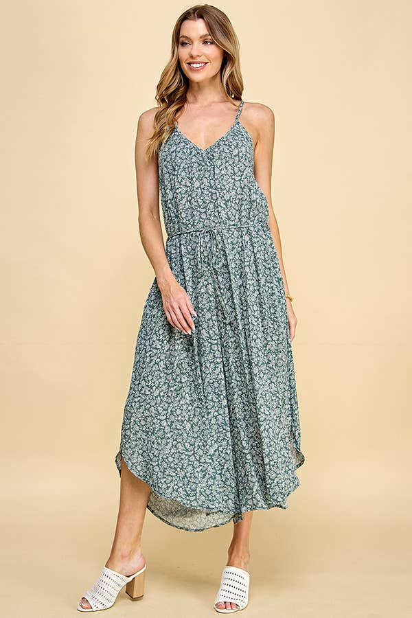 Sage Floral Jumpsuit