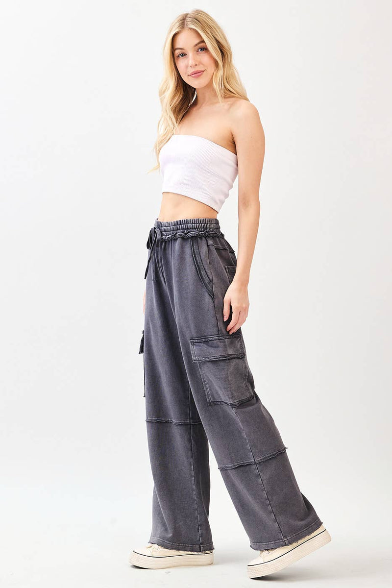 Mineral Wash Utility Cargo Pants
