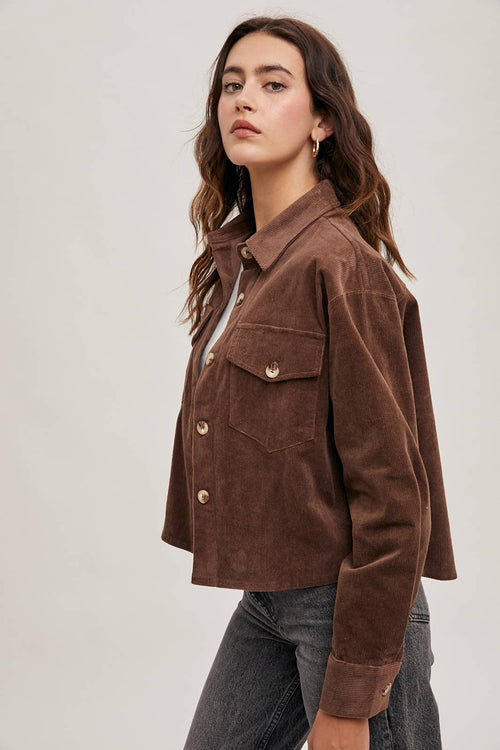 Corduroy Cropped Light Jacket