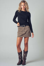 Polished Button Cuff Slim Knit Top