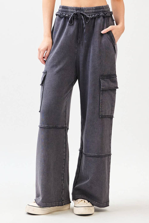 Mineral Wash Utility Cargo Pants