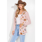 Fall Leaves/Pumpkin Print Cardigan