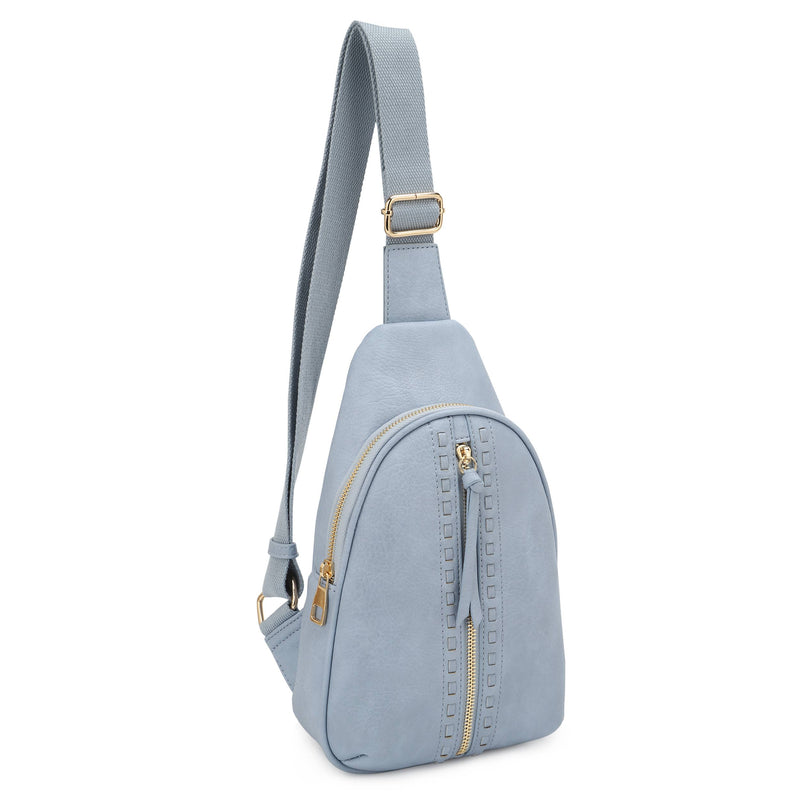 Distressed Vegan Leather Sling Bag