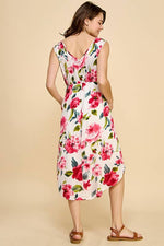 Fresh Pocketed Floral Dress