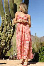 Pink Patchwork Maxi Dress