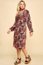 Plus Floral Patchwork Dress