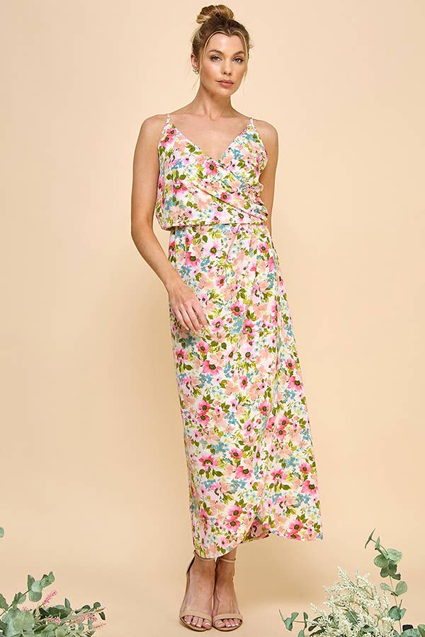 Coral Floral Sundress