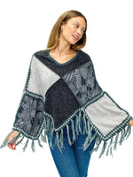 Pullover Patchwork Poncho