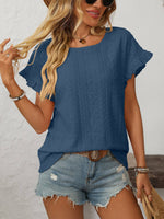Deep Blue Sea Eyelet Blouse