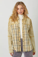 Tumbled Plaid Jacket in Sunflower