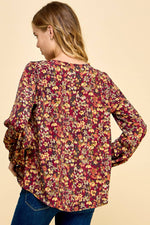 Floral Printed Long Sleeve Top