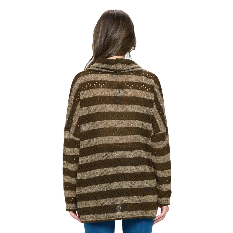 Loose Fit Casual Striped Sweater