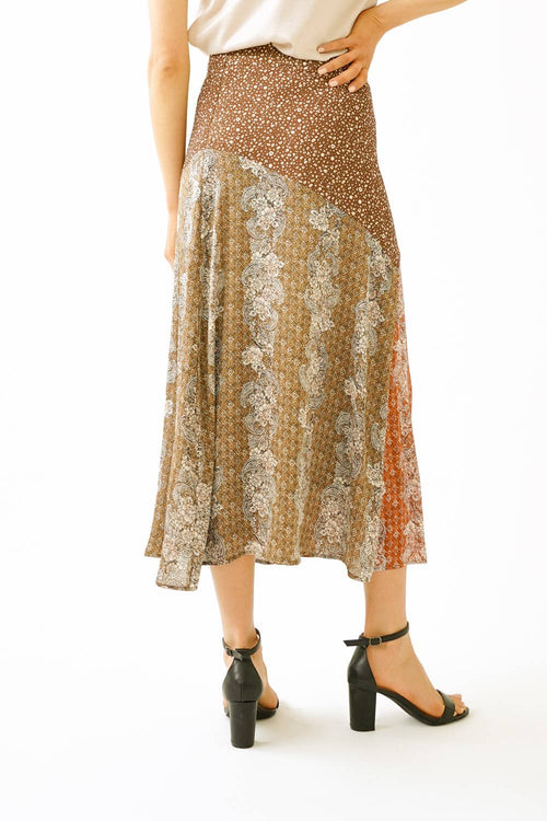 Mixed Print Fun Fall Skirt