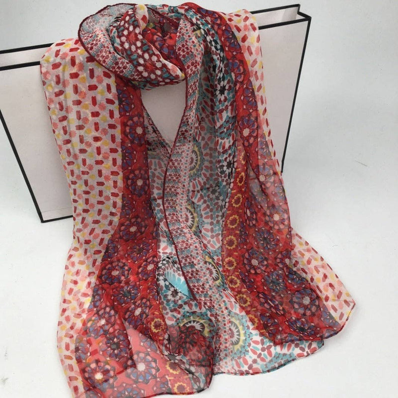 Scarvii - Boho Flowy Thin Scarf - Soft & Breathable