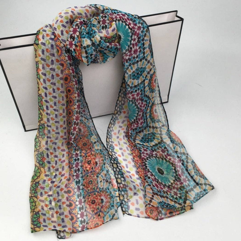 Scarvii - Boho Flowy Thin Scarf - Soft & Breathable