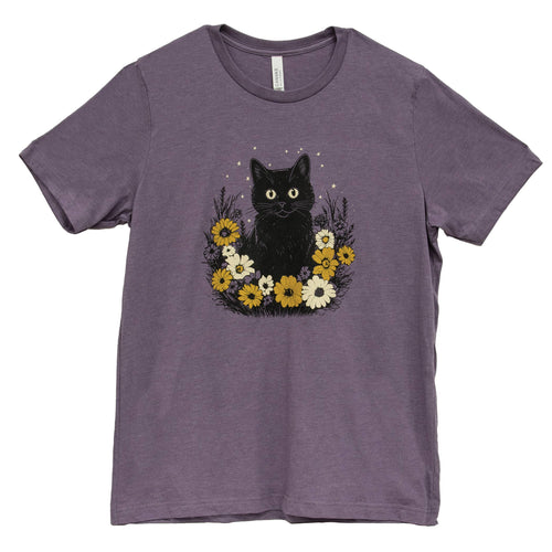 Purple Black Cat Tee