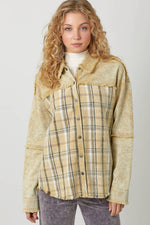 Tumbled Plaid Jacket in Sunflower