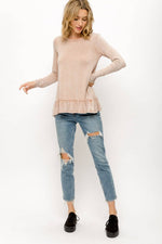 Ruffle Hem Top in Rust or Blush